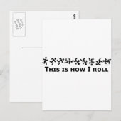 So rolle ich - Rolling Typ Postkarte (Vorne/Hinten)
