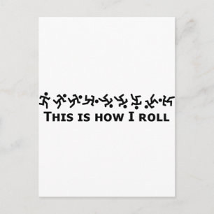So rolle ich - Rolling Typ Postkarte
