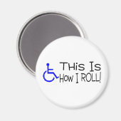 So rolle ich Rollstuhl Magnet (Vorderseite/Rückseite)