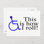 So rolle ich Rollstuhl Postkarte (Vorne/Hinten)