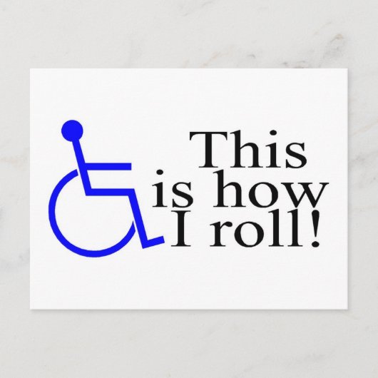 So rolle ich Rollstuhl Postkarte (Vorderseite)