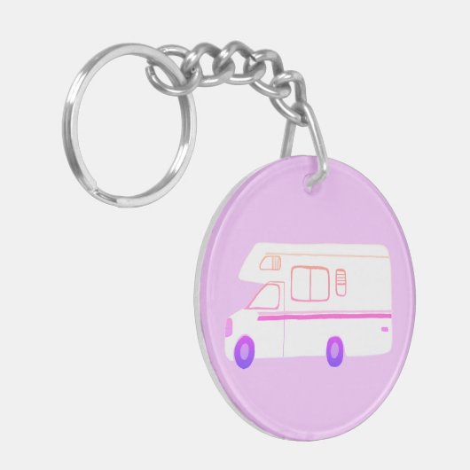 SO ROLLE ICH RV Motorhome Camping CUSTOM Schlüsselanhänger (Vorderseite links)