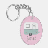 SO ROLLE ICH RV Trailer Camping CUSTOM Schlüsselanhänger (Vorderseite links)