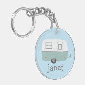 SO ROLLE ICH RV Trailer Camping CUSTOM Schlüsselanhänger (Vorderseite links)
