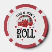 So rolle ich Shirt schwarz Pokerchips (Rückseite)