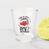 So rolle ich Shirt schwarz Schnapsglas (Vorderseite)