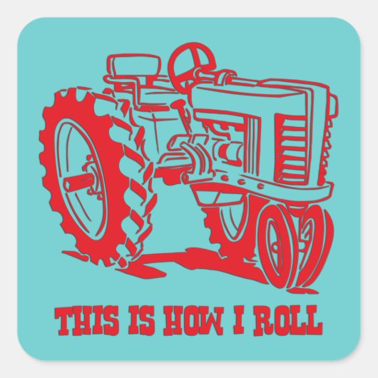 So rolle ich Tractor RED Aufkleber (Vorderseite)