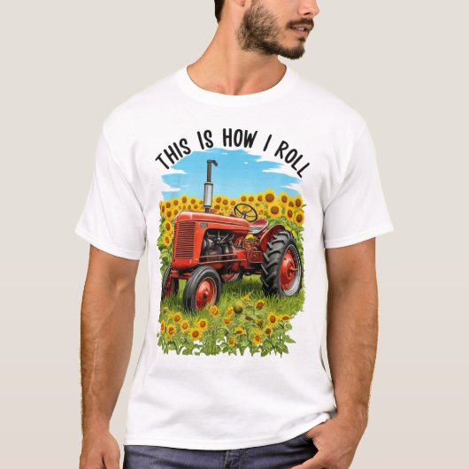 "So rolle ich" Traktor-T - Shirt (Vorderseite)