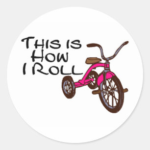 So rolle ich (Tricycle) Runder Aufkleber