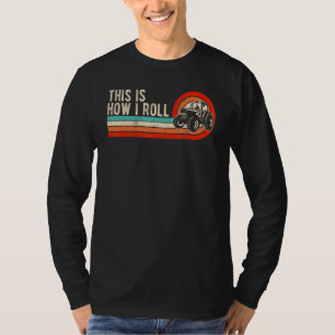 So rolle ich Vintage-Traktor Retro-Sonnenuntergang T-Shirt