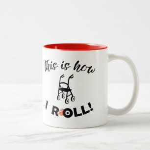 So rolle ich /"Wenn Staub nicht fliegt..." Zweifarbige Tasse