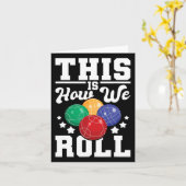 So rollen wir - Bocce Ll Player Bowling Game Karte (Gelbe Blume)