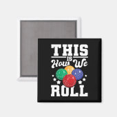 So rollen wir - Bocce Ll Player Bowling Game Magnet (Vorderseite/Rückseite)