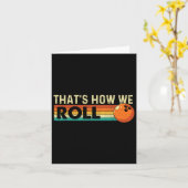 So rollen wir - Bowling Bowler Karte (Gelbe Blume)
