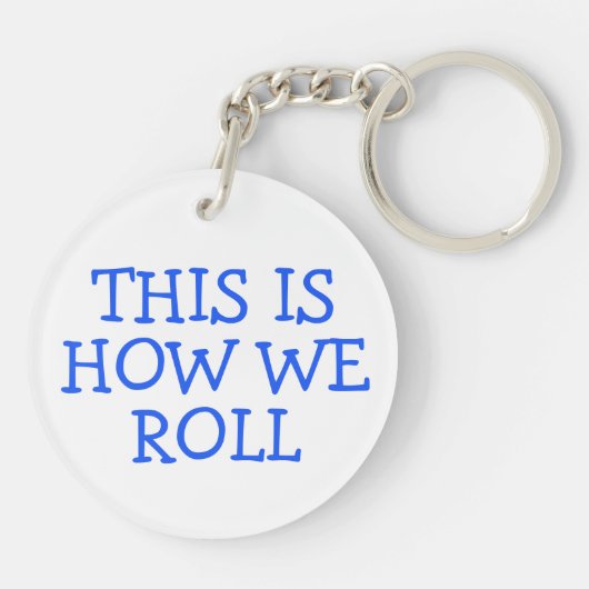 SO ROLLEN WIR RV Vanlife Camping CUSTOM Schlüsselanhänger (Rückseite)