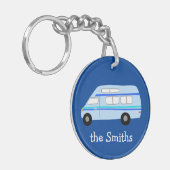SO ROLLEN WIR RV Vanlife Camping CUSTOM Schlüsselanhänger (Vorderseite links)