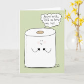 So rollen wir während Covid-19, Toilettenpapier Karte (Gelbe Blume)