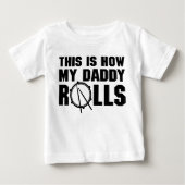 So rollt mein Papa Drummer Baby T-shirt (Vorderseite)