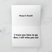 SO SAD, SIE ZU SEHEN GEHEN - PUP IST NUR SO UNGLAU KARTE (Innenseite)