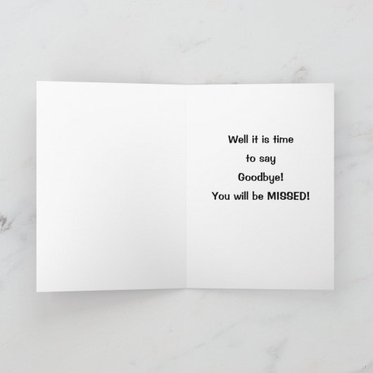 SO "SAD" UND SIE WERDEN "FALSCH". KARTE (Innenseite)