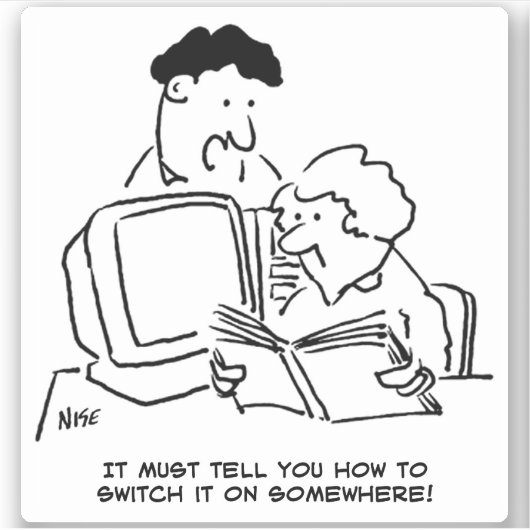 So schalten Sie den Computer ein Aufkleber (Vorderseite)