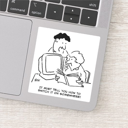 So schalten Sie den Computer ein Aufkleber (Detail)