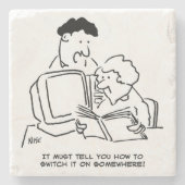 So schalten Sie den Computer ein Steinuntersetzer (Vorderseite)