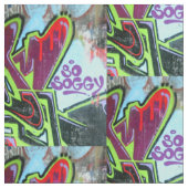 so schimmernder Wandgrafitti Stoff (Nahaufnahme)