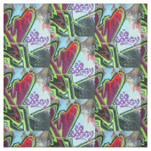 so schimmernder Wandgrafitti Stoff (Muster)