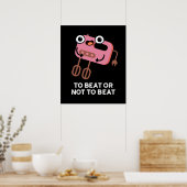 So schlagen oder nicht, um die lustige Backpuppe z Poster (Küche)