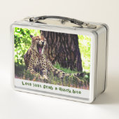 So schnell wie eine Geparden Metall Brotdose (Rückseite)