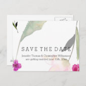 So schön Wasserfarben Floral Save the Date Ankündigungspostkarte (Vorne/Hinten)