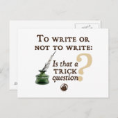 So schreiben oder nicht schreiben postkarte (Vorne/Hinten)