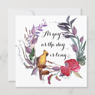 So schwul der Tag ist lange Karte