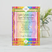 So schwul! Rainbow-Raute, Glitzer Monogram Wedding Einladung (Stehend Vorderseite)
