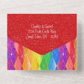 So schwul! Rainbow Wedding Community Pitch-In All In One Einladung (Rückseite)