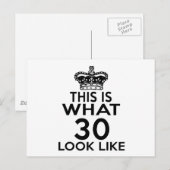 So sehen 30 aus postkarte (Vorne/Hinten)