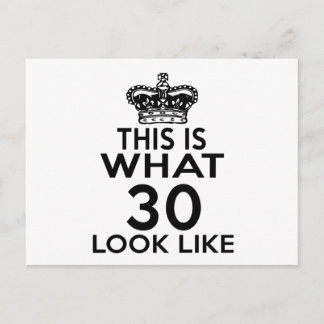 So sehen 30 aus postkarte