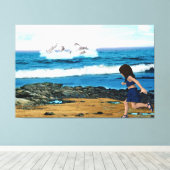 So sehen Sie die Delfine Leinwanddruck (Insitu (Holzboden))