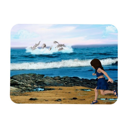 So sehen Sie die Delfine Magnet (Horizontal)