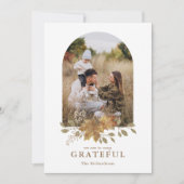 "So sehr dankbar" Erntedank Foto Feiertagskarte (Vorderseite)