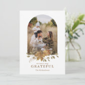 "So sehr dankbar" Erntedank Foto Feiertagskarte (Stehend Vorderseite)