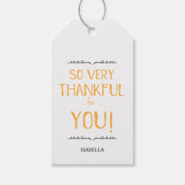 So sehr dankbar für Sie - Erntedank Tags Geschenkanhänger