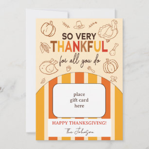 So sehr dankbar Herbst Thanksgiving-Geschenkkarte  Einladung