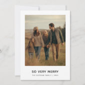 So sehr einfach rustikales Foto Feiertagskarte (Vorderseite)