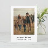 So sehr einfach rustikales Foto Feiertagskarte (Stehend Vorderseite)