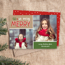 So sehr froh 2 Foto Collage Feiertagskarte