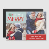 So sehr froh 2 Foto Collage Ferienkarte Magnetkarte (Vorne/Hinten)