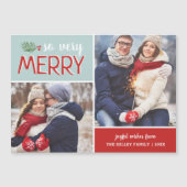 So sehr froh 2 Foto Collage Ferienkarte Magnetkarte (Vorderseite)