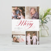 So sehr froh 4 Foto Weihnachten (Stehend Vorderseite)